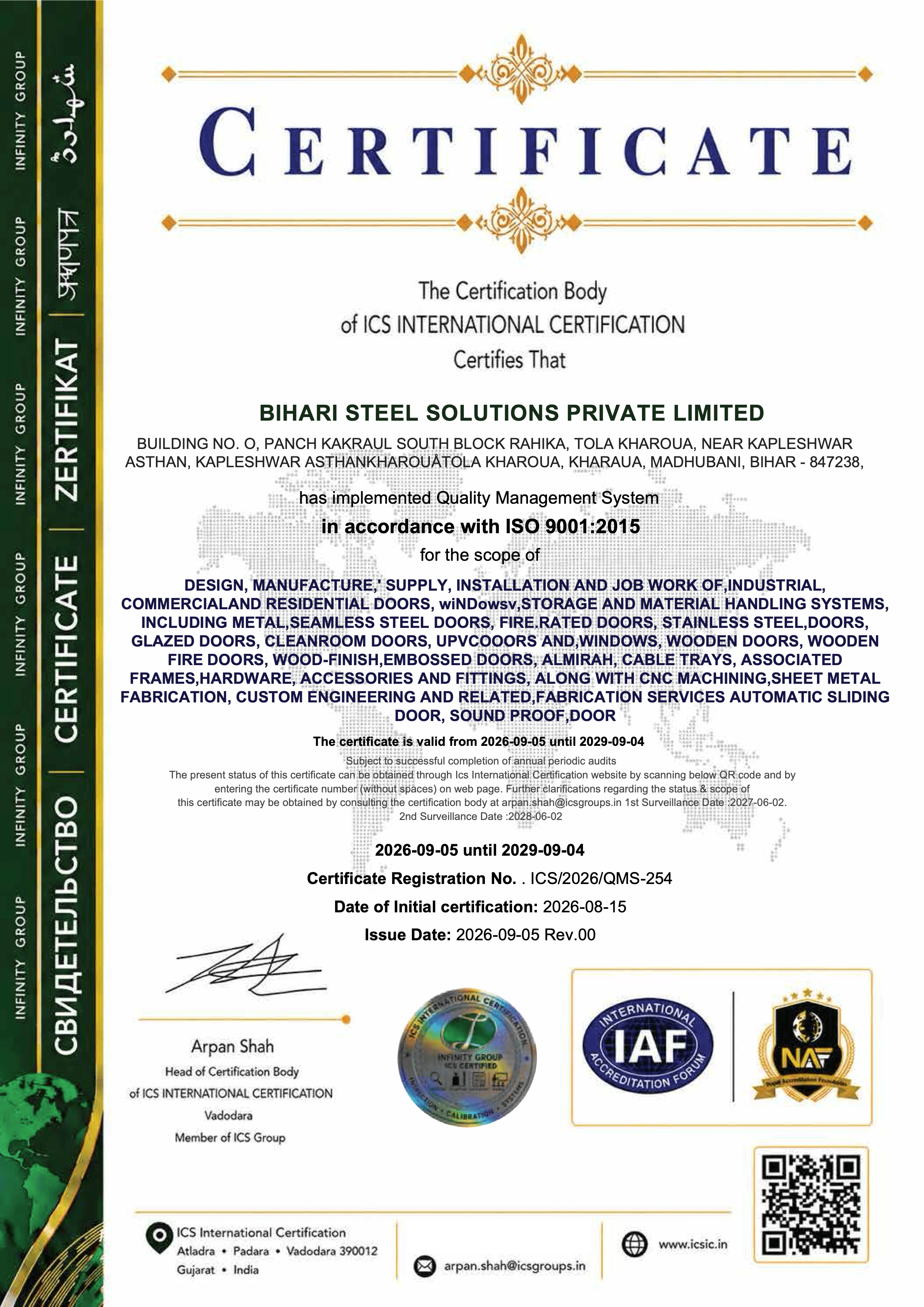 ISO 9001:2015 - Quality Management System